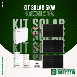 Kit Solar 5KW 4,8KWH x Día